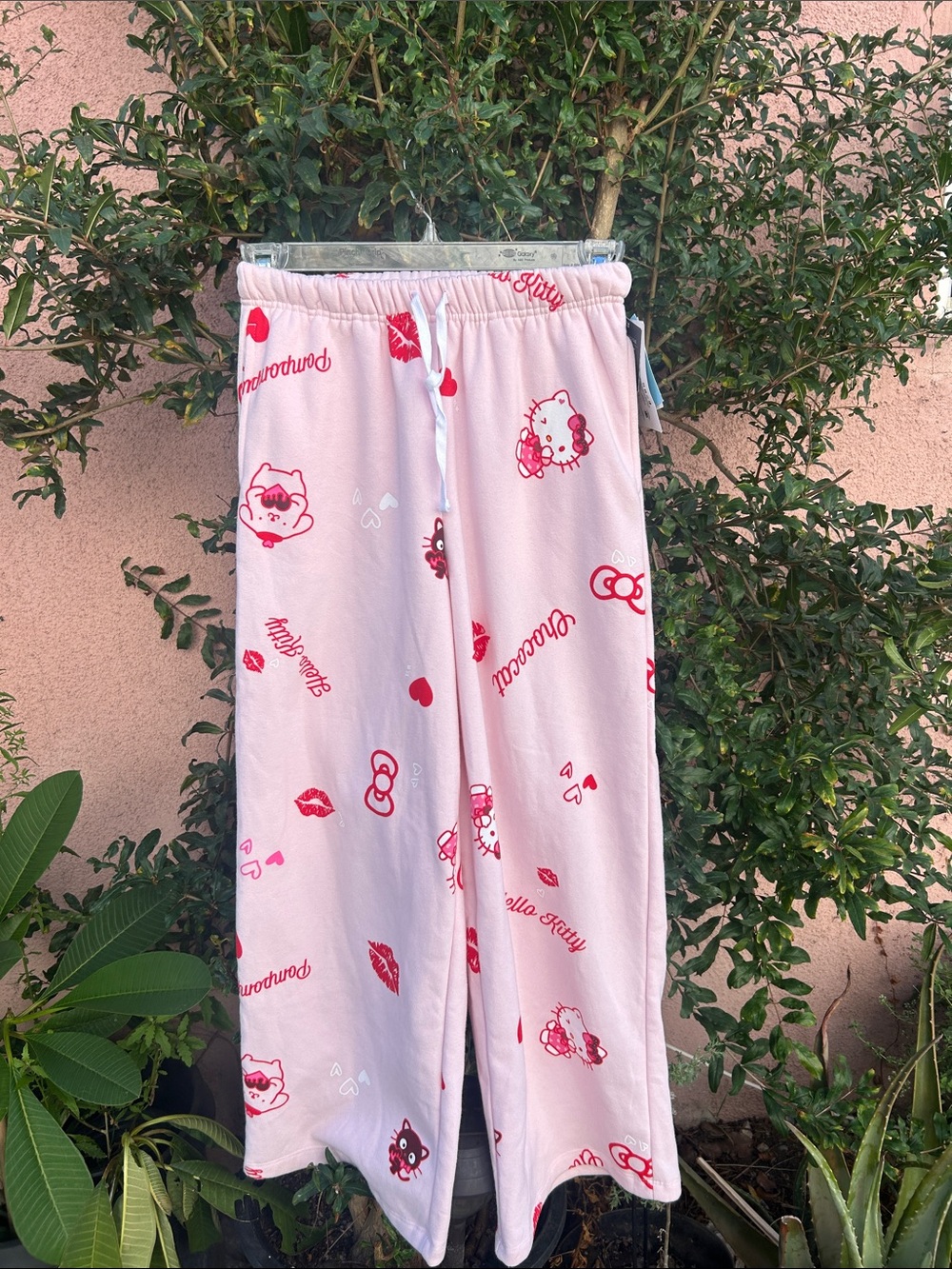 Hello Kitty Pink and Red Girls Pajama Bottoms